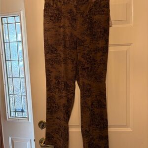 Jones New York Brown and Black Toile Stretch Pants